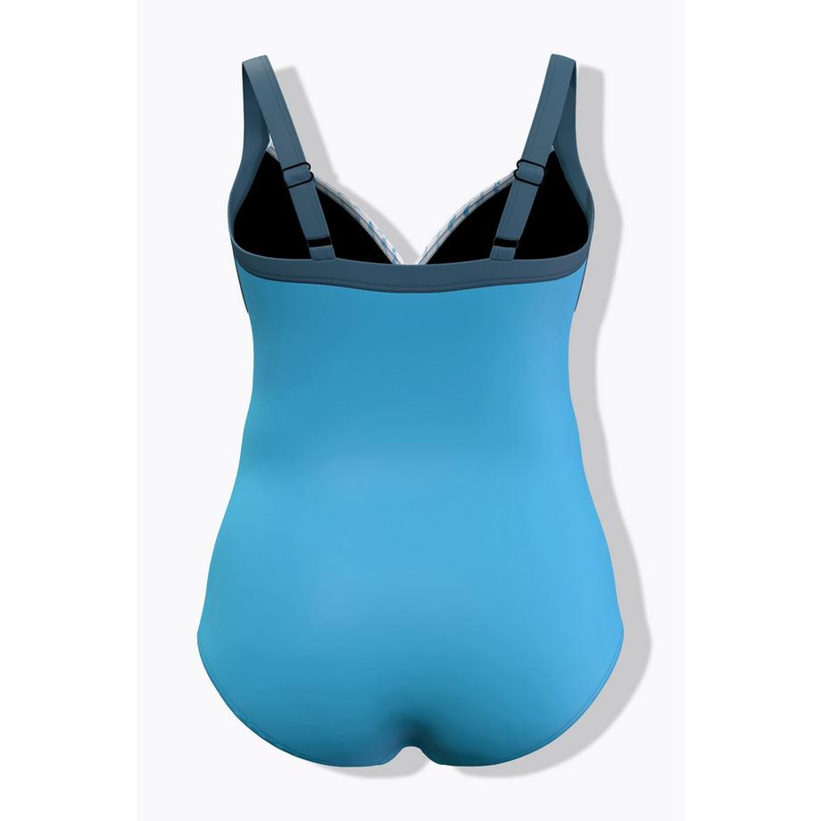 Ulla Popken Costume da bagno Patchwork Coppe Morbide Riciclato  