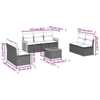 VidaXL Garten sofagarnitur poly-rattan  