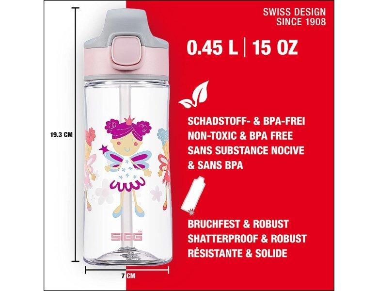 SIGG  Kinder Trinkflasche Miracle - Mit Trinkhalm Fairy Friend (0,45L) 