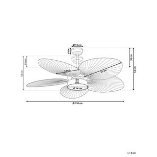 Beliani Ventilateur de plafond avec lampe en Métal Moderne BORMEJO  