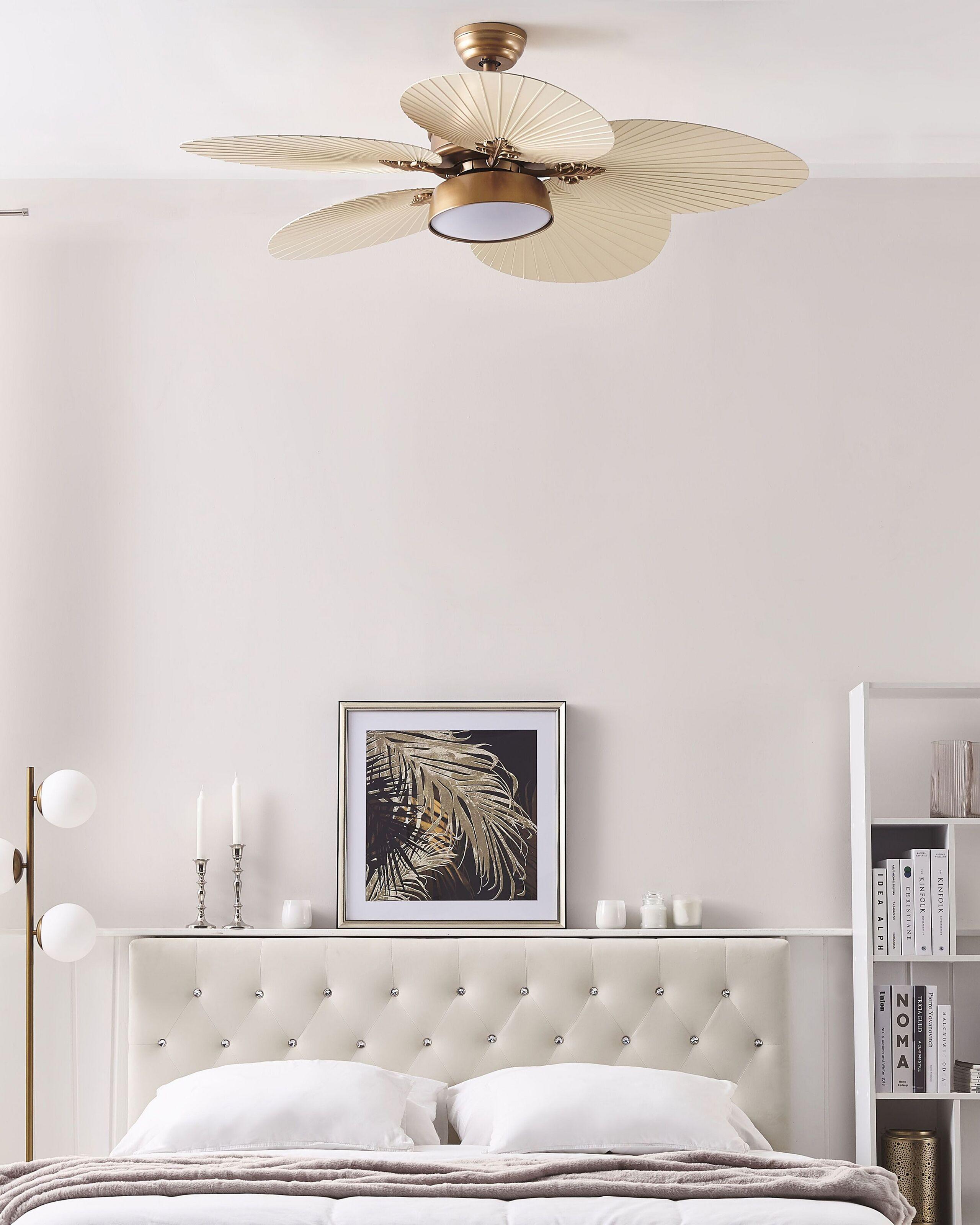 Beliani Ventilateur de plafond avec lampe en Métal Moderne BORMEJO  