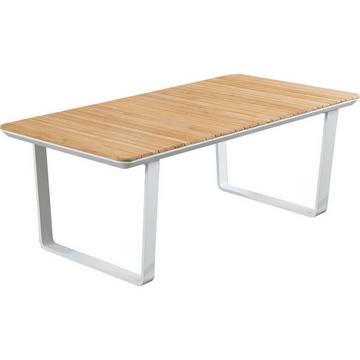 Table de jardin Venice nature blanc 200x100