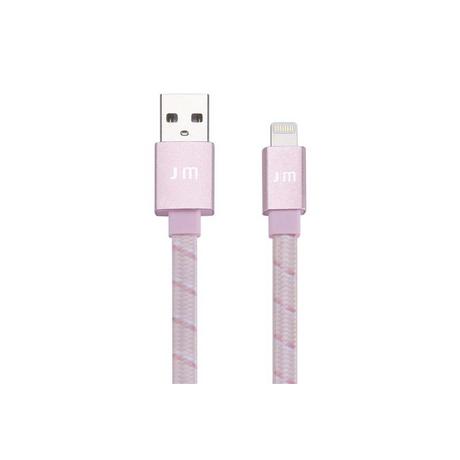 justmobile  AluCable Flat 1,2 m Or rose 