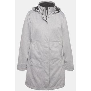 Ulla Popken  Veste technique HYPRAR à capuche, tissu Softshell imperméable, fermeture à glissière à double sens 