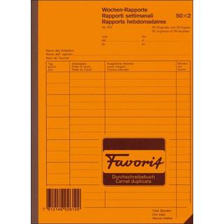 Favorit FAVORIT Wochen-Rapport D/F/I A5 507 weiss 50x2 Blatt  