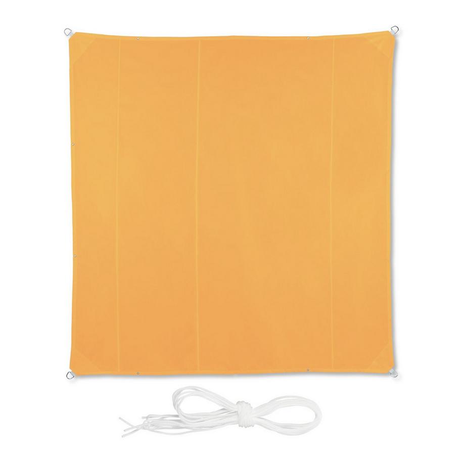 Sonnensegel quadratisch gelb