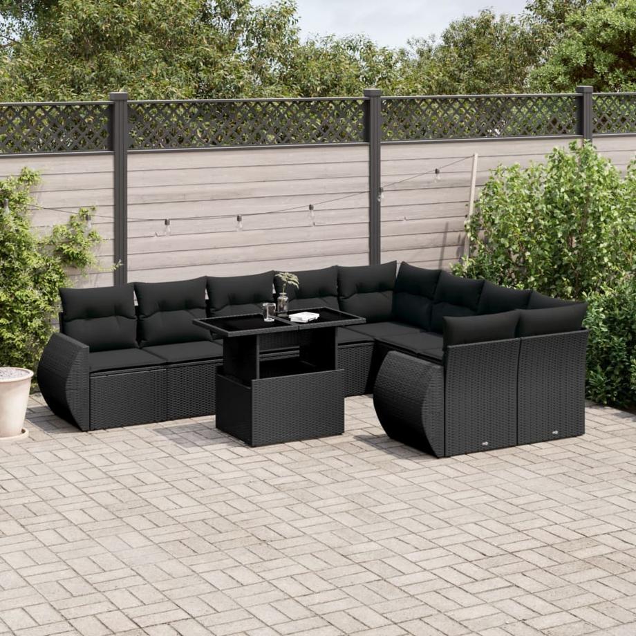 VidaXL Ensemble de canapés de jardin rotin synthétique  