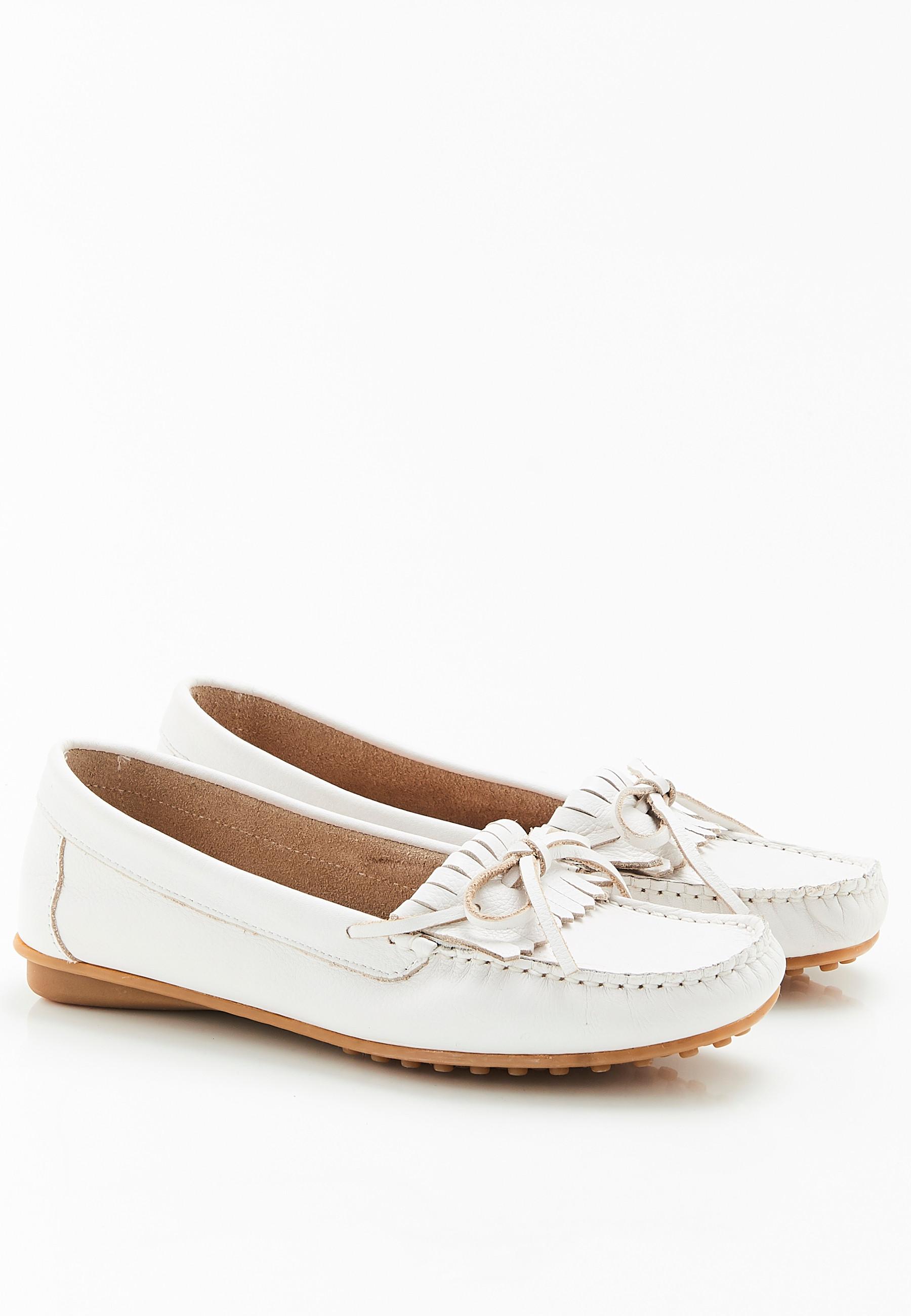 Image of Weicher Mokassin. Damen Weiss 38