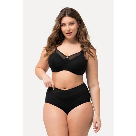 Ulla Popken Maxi Slip Modellanti Vita Alta Fascia Larga in Mesh  