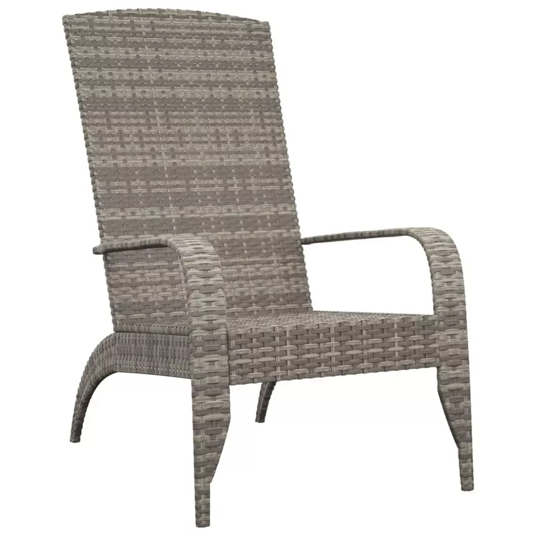VidaXL - Adirondack gartenstuhl poly-rattan, One Size, Grau