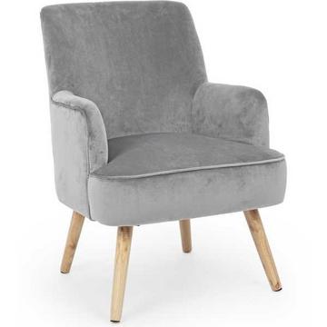 Fauteuil gris Adeline