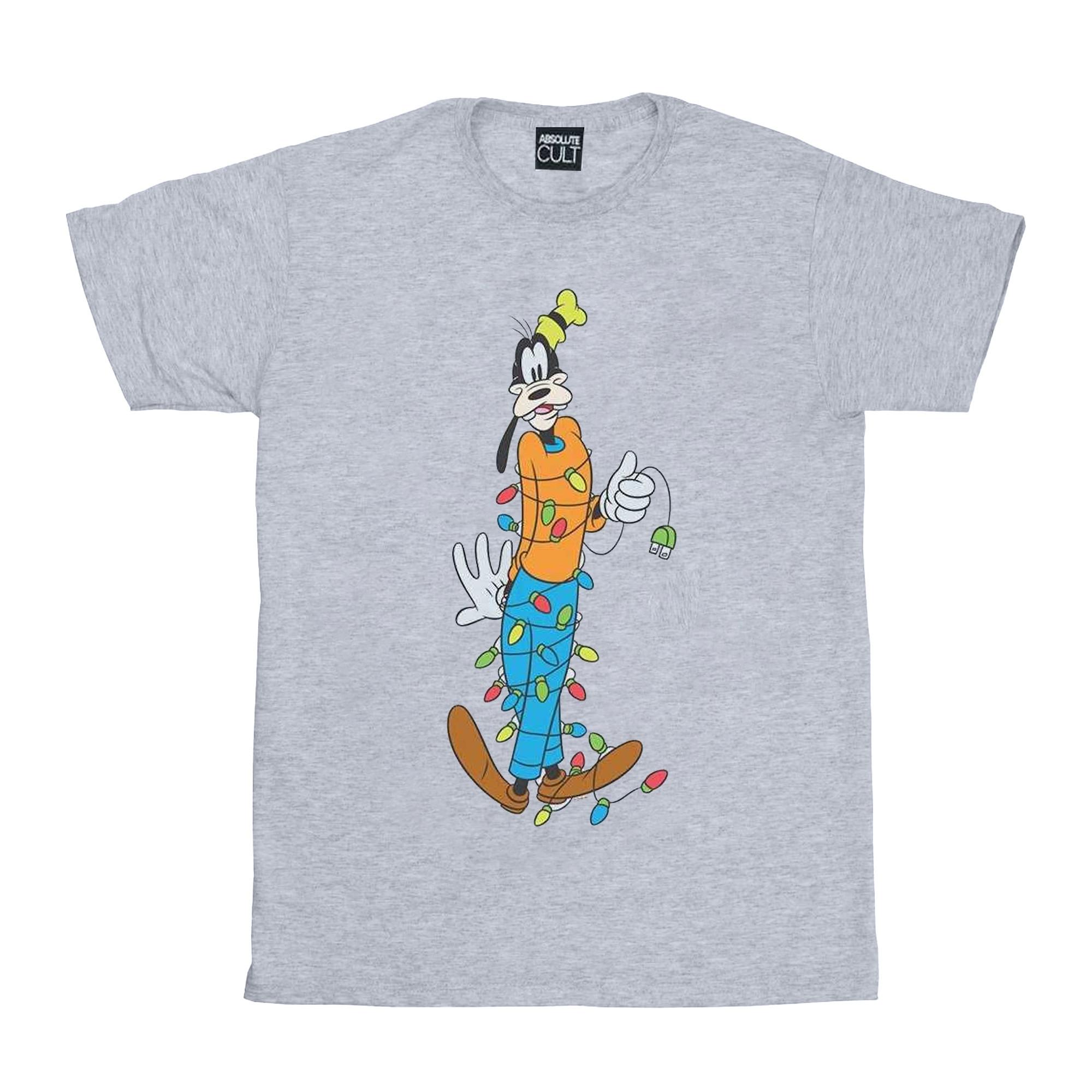Image of Goofy Christmas Lights Tshirt Damen Grau L
