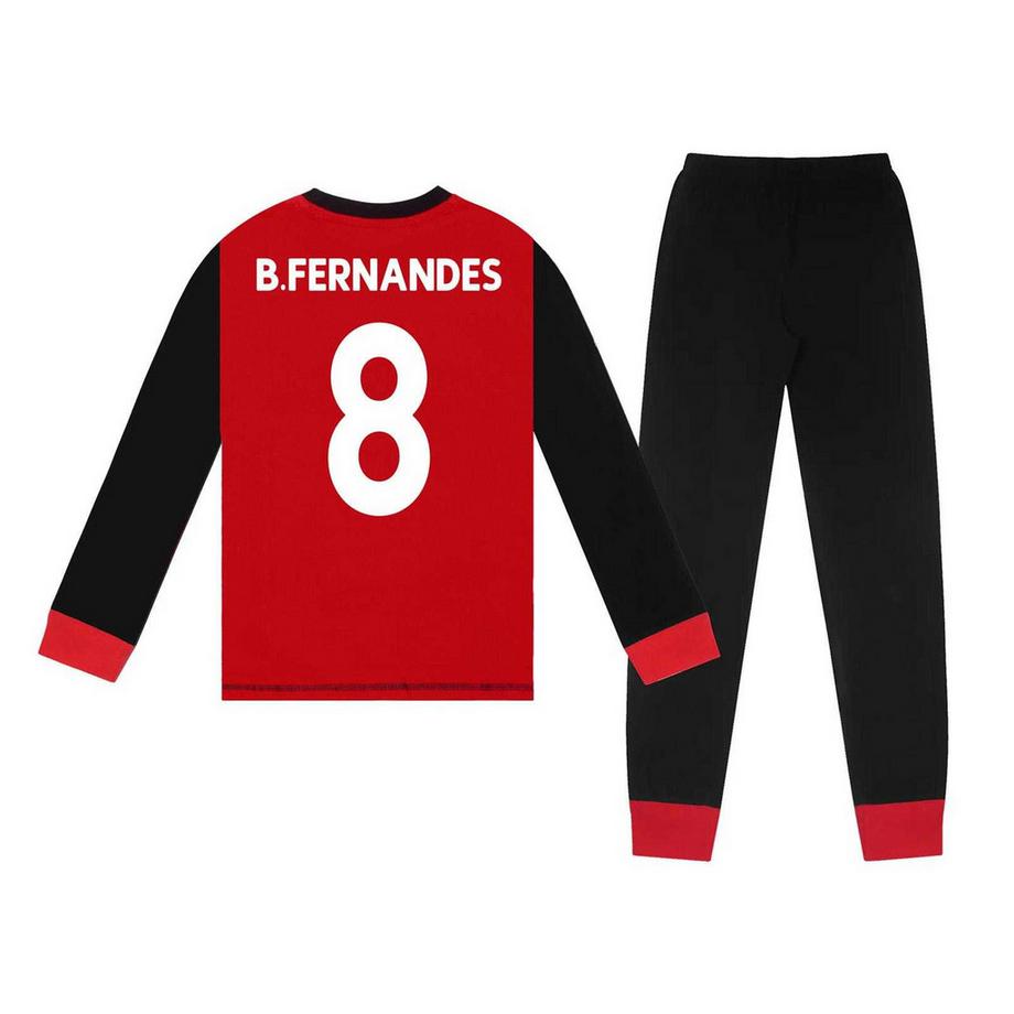 Manchester United  Bruno Fernandes 8 Schlafanzug Mit Langer Hose 