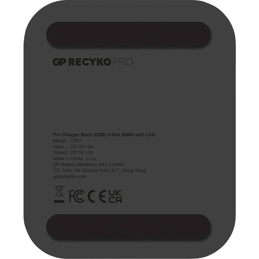 GP Batteries  Chargeur modèle USB P461, 4 piles rechargeables RECYKO PRO AA 2000 mAh et station d'accueil USB 