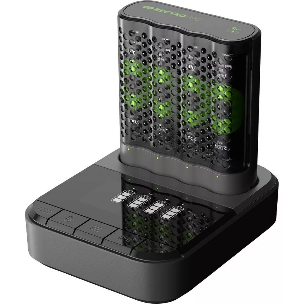 GP RCHP461D464 P461 Charger for NiMH AA/AAA 4 slots USB/LED Display
