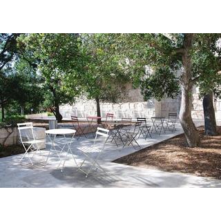 mutoni Set bistrot da giardino Wissant bianco (3 pezzi)  