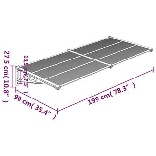 VidaXL Auvent de porte polycarbonate  