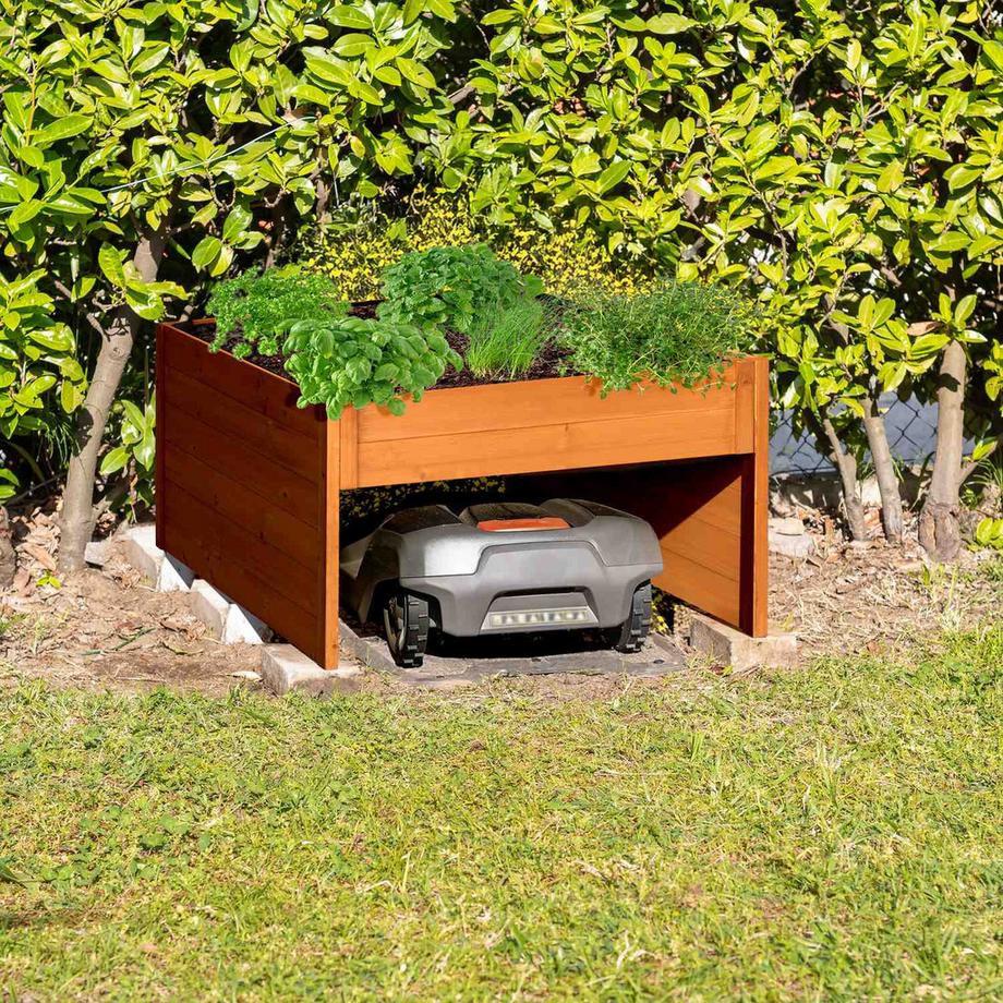 Northix Garage per robot tosaerba con fioriera  