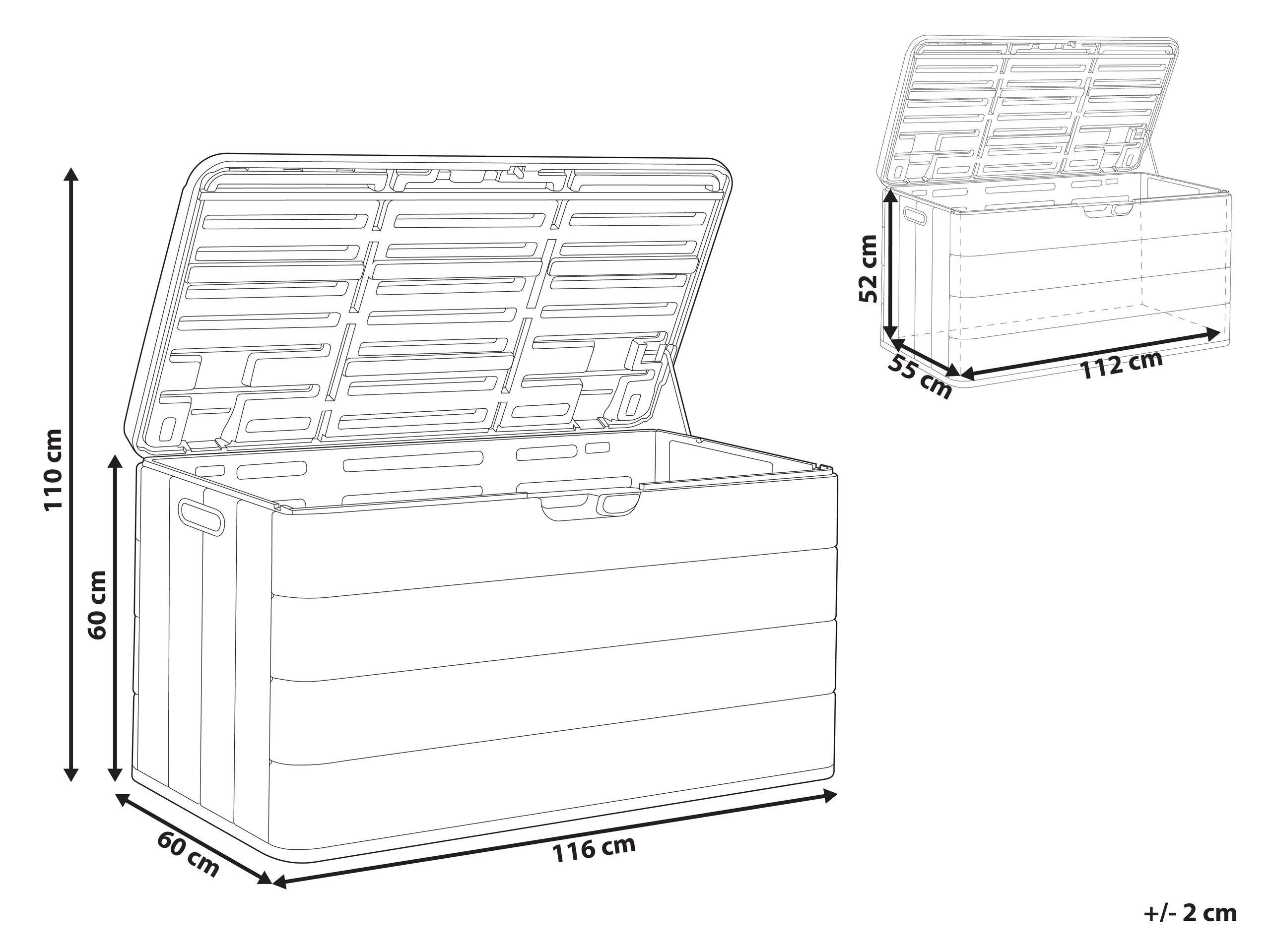 Beliani Aufbewahrungsbox aus Kunststoff MILIES  