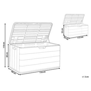 Beliani Aufbewahrungsbox aus Kunststoff MILIES  