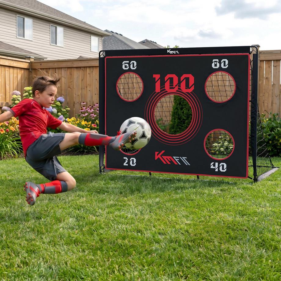 KM-Fit  2-in-1 Fußballtor mit Zielplane 