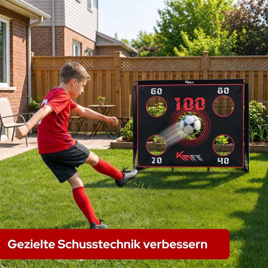 KM-Fit  2-in-1 Fußballtor mit Zielplane 