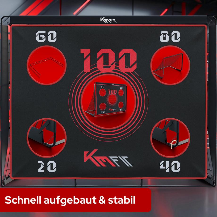 KM-Fit  2-in-1 Fußballtor mit Zielplane 