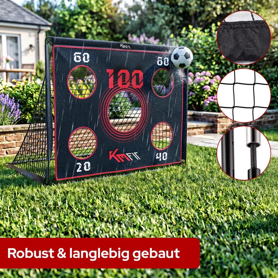 KM-Fit  2-in-1 Fußballtor mit Zielplane 