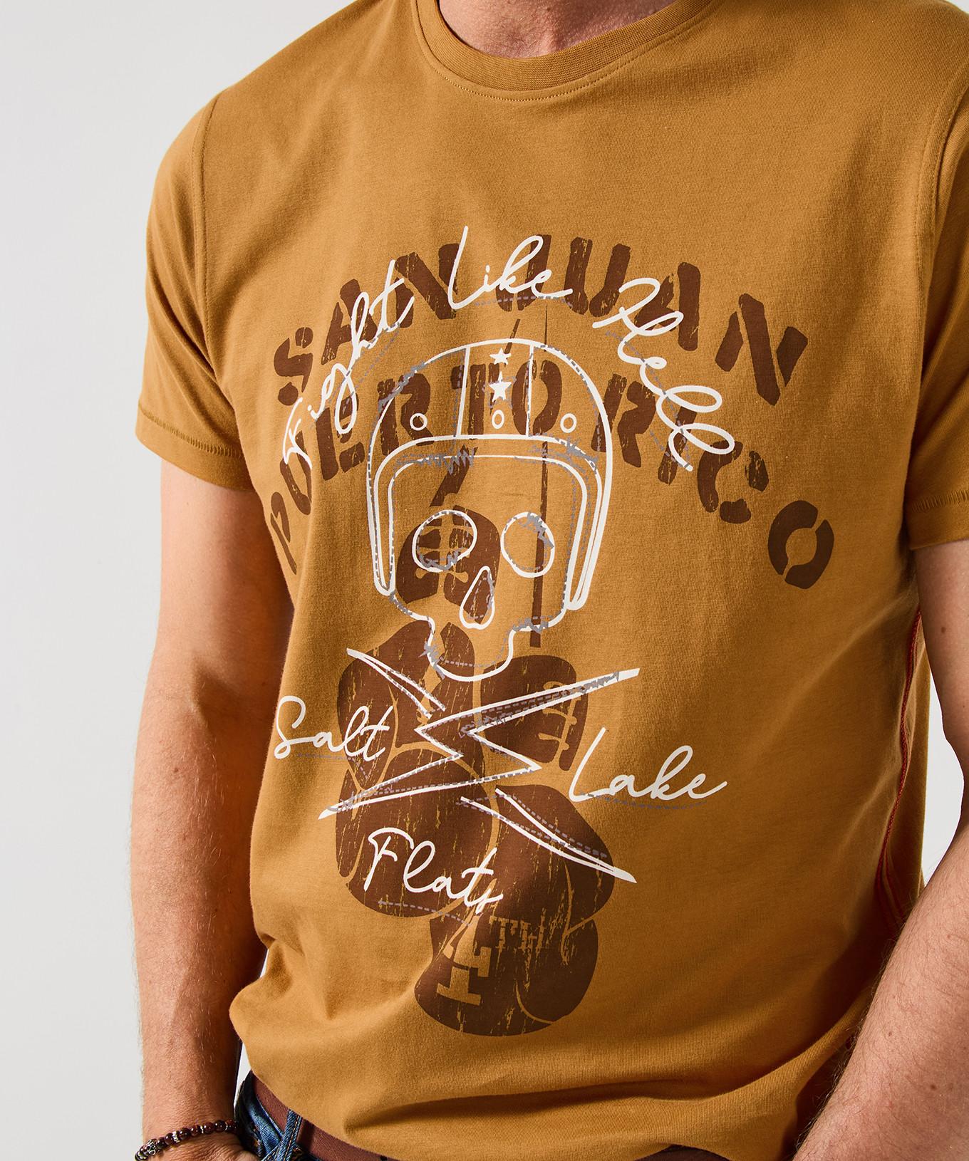 Joe Browns T-Shirt Motard Coutures Plates Motif Crâne  