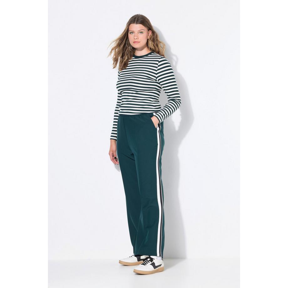 Studio Untold Pantalon Straight Wide Legs Bandes Fantaisies  