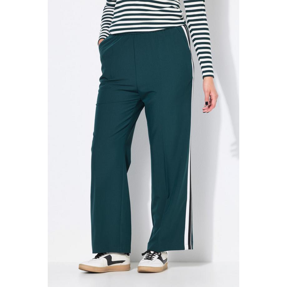 Studio Untold Pantalon Straight Wide Legs Bandes Fantaisies  