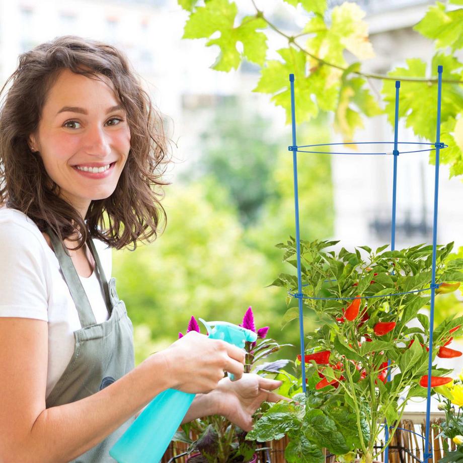 B2X Supporto per piante 76 cm blu, set da 6  