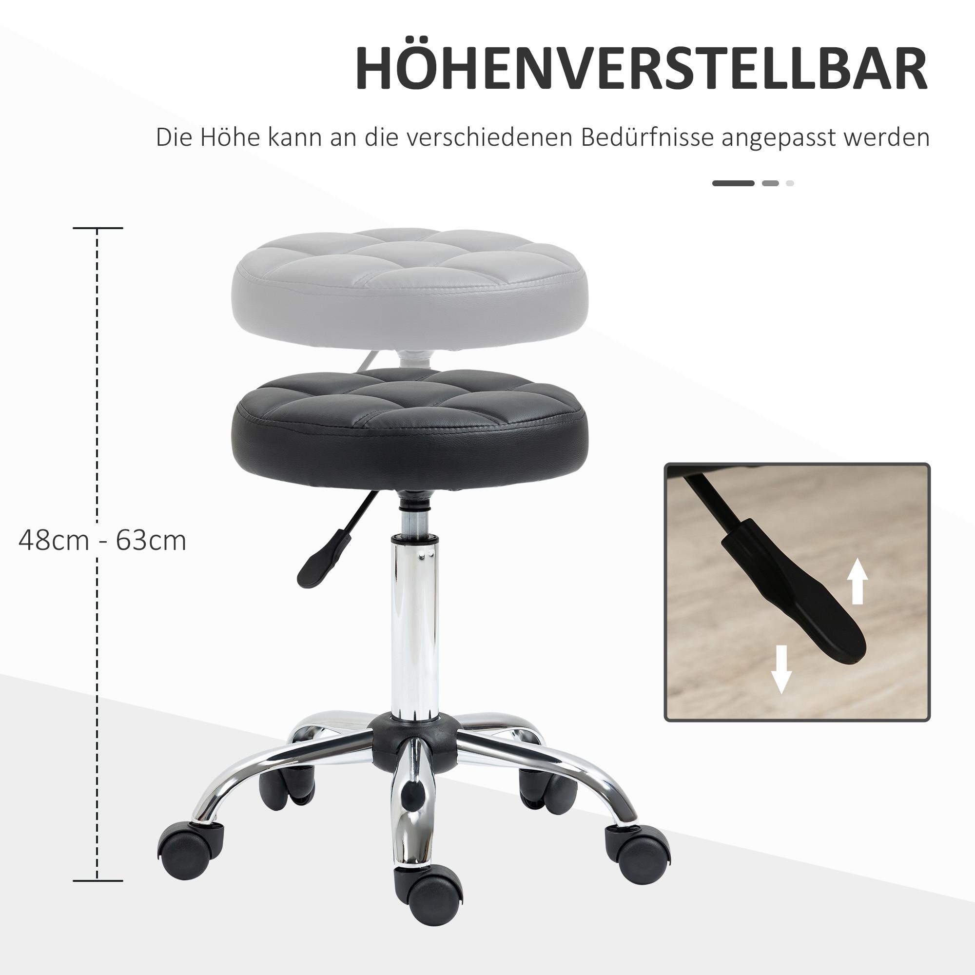 HOMCOM 3er-Set Rollhocker  