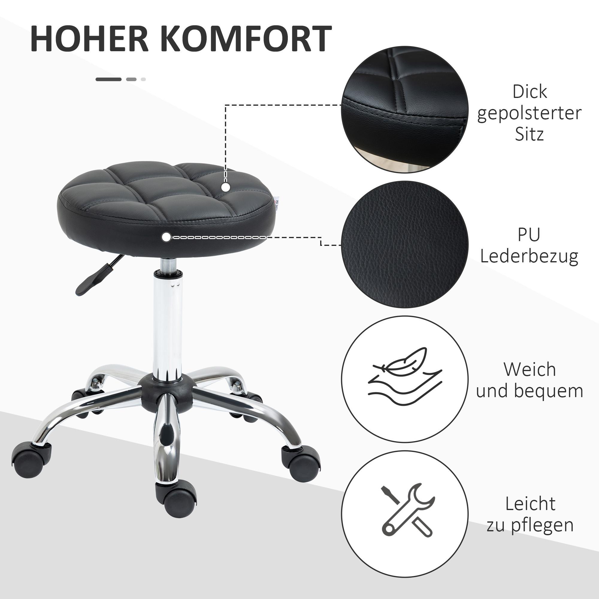 HOMCOM 3er-Set Rollhocker  