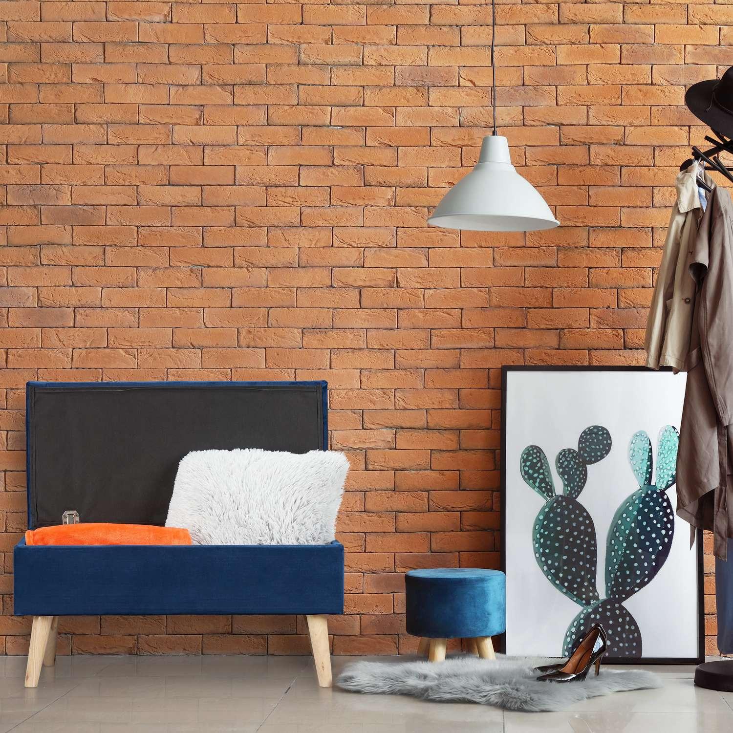 Northix Sitzbank mit Stauraum aus Samt  