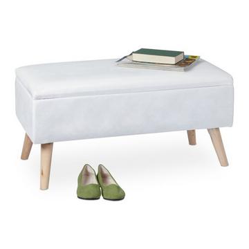 Banc de rangement en velours
