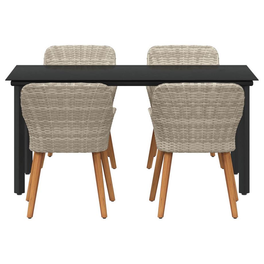 VidaXL Set da Pranzo per Giardino Polyrattan  