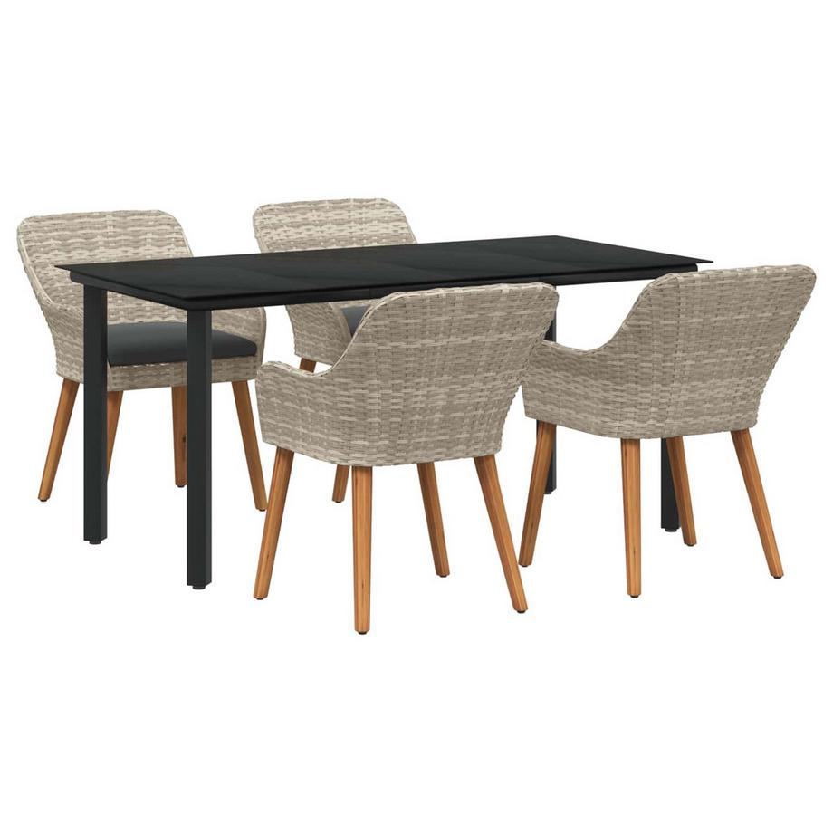 Set da Pranzo per Giardino Polyrattan