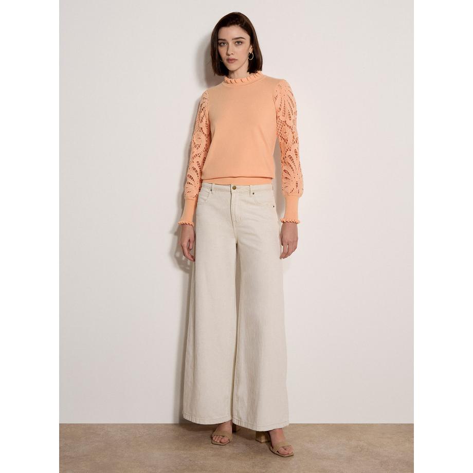 APRICOT Spitzen Strickpullover  