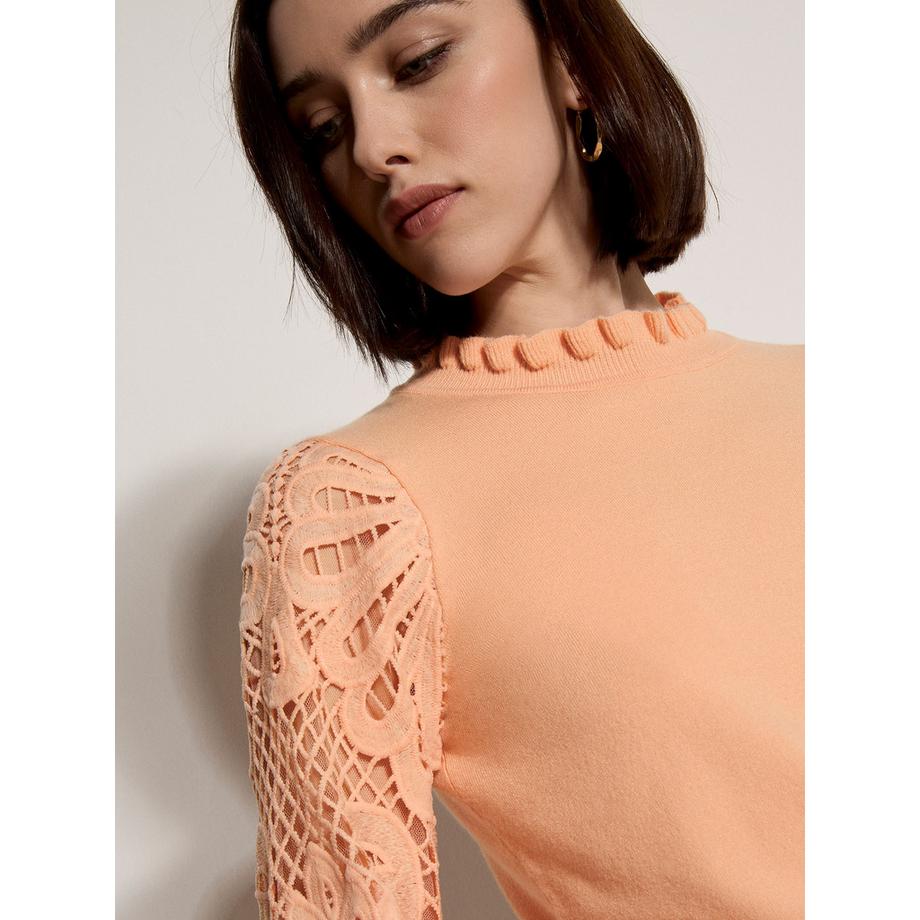 APRICOT Spitzen Strickpullover  