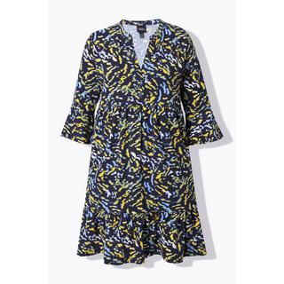 Ulla Popken Abito in jersey A-line Scollo a tunica Maniche 3/4  