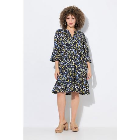 Ulla Popken Abito in jersey A-line Scollo a tunica Maniche 3/4  