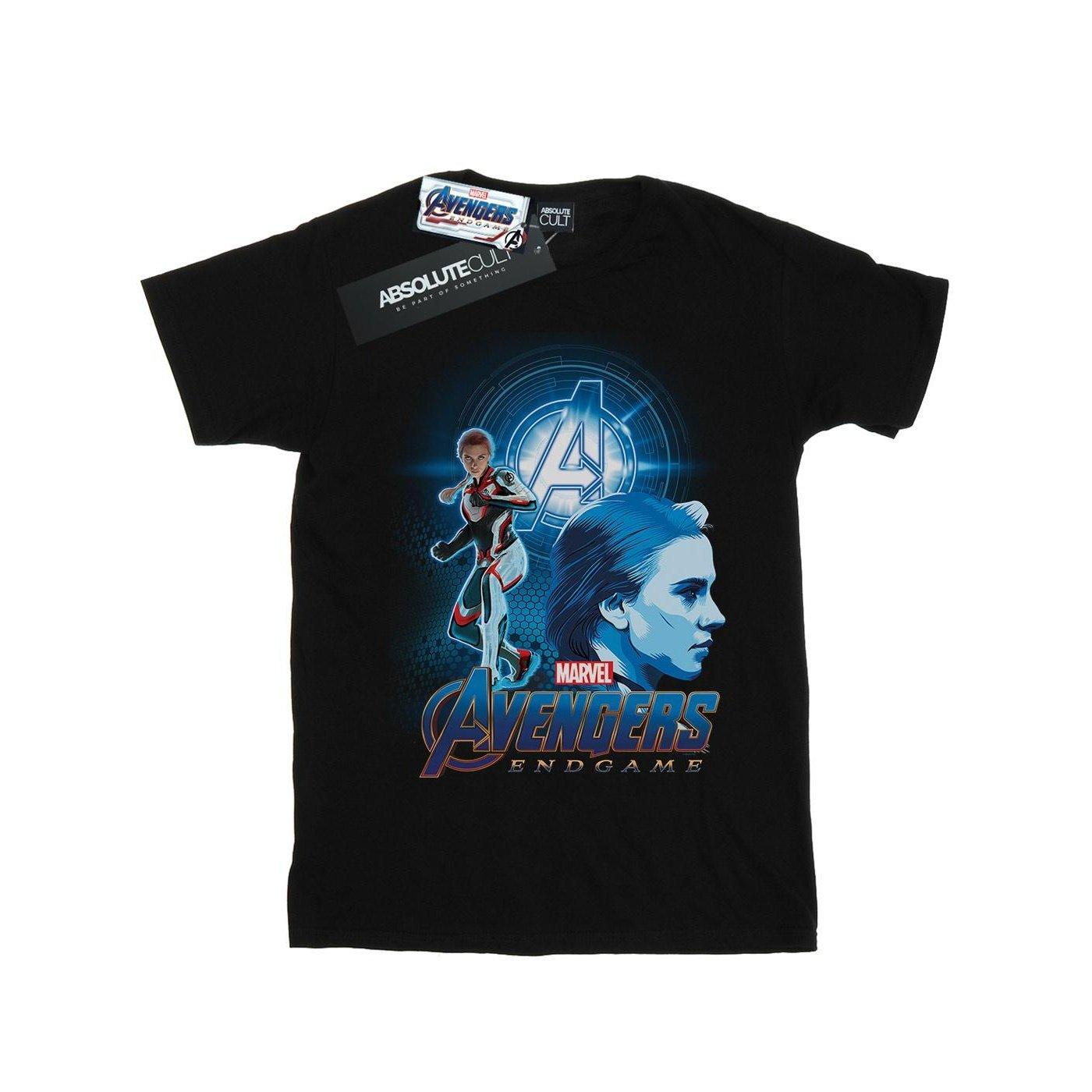 Image of Avengers Endgame Black Widow Team Suit Tshirt Herren Schwarz L