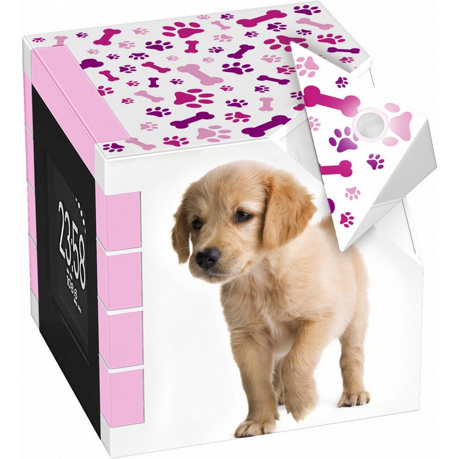 bigben  Bigben Interactive RR70PDOGS2 radio Orologio Digitale Rosa, Bianco 