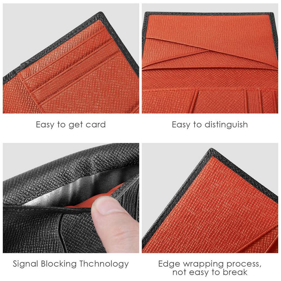 Only-bags.store Portafoglio Sottile in Pelle con Porta Carte di Credito Protezione RFID  