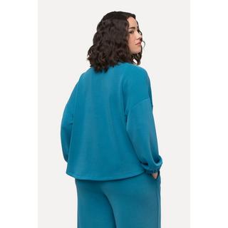 Ulla Popken  Felpa dal taglio oversize con collo alto e maniche lunghe 