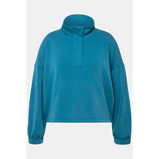 Ulla Popken  Sweat-shirt oversize à col montant et manches longues 