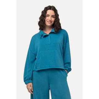 Ulla Popken  Felpa dal taglio oversize con collo alto e maniche lunghe 