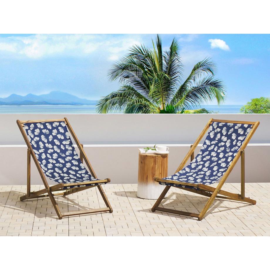 Beliani  Ersatzstoff für Sonnenliege 2er Set aus Polyester  ANZIO/AVELLINO 