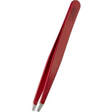 Pinzette gerade, rot, Inox